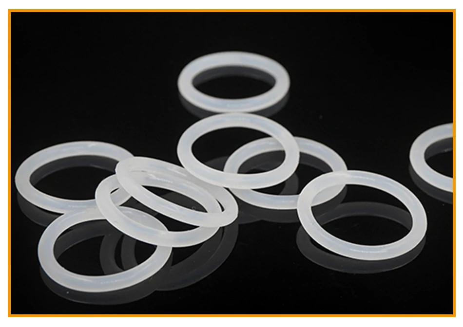 Dicke CS1.9/2.2/2.4mm Weißer VMQ O-Ring Querschnitt Silikon-Gummidichtung Gummiunterlegscheibe Großhandel in Spezifikationen – Detail 7