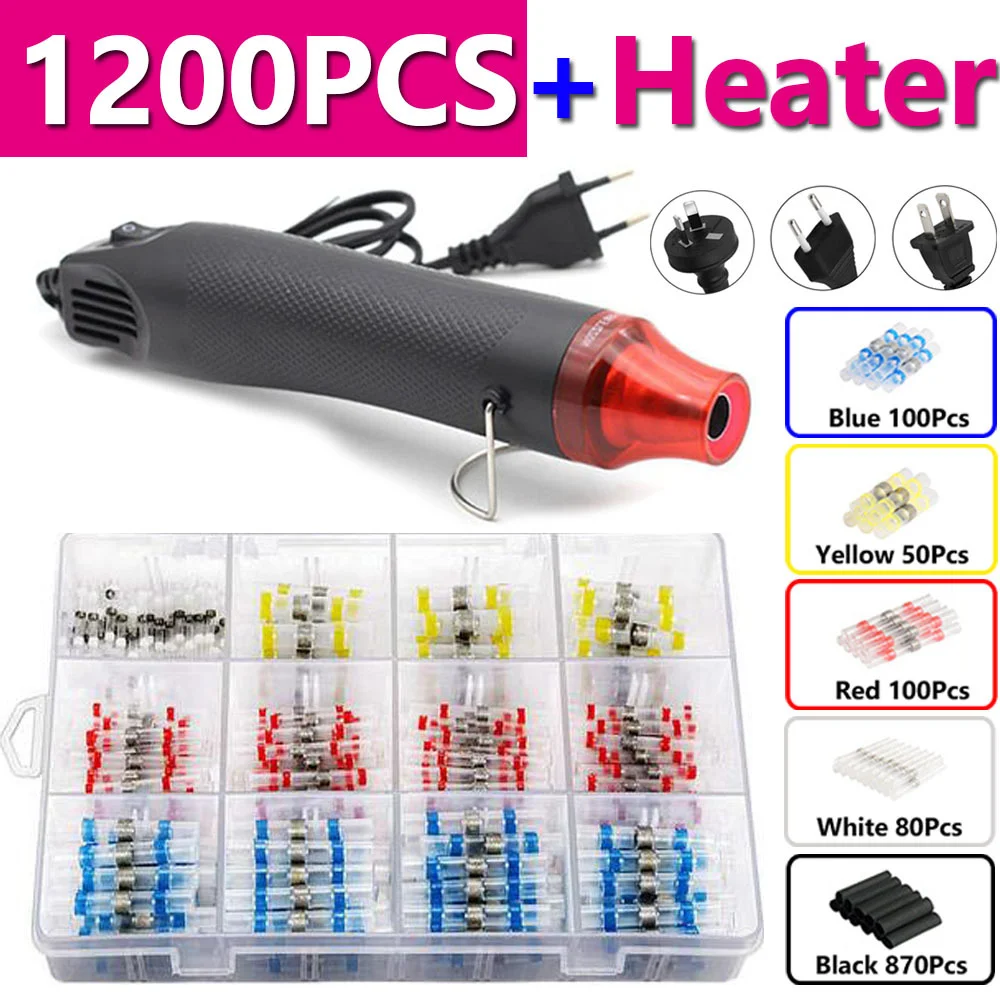 1200pcs Waterproof Solder Seal Wire Connectors Heat Shrink Connectors