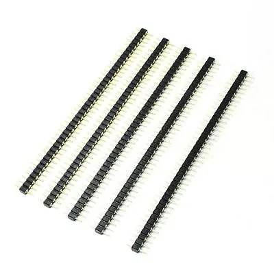 

2.54mm Pitch 40 Pins Male End Straight Mounting Angle IC Socket Connector 5 Pcs