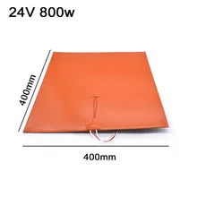 

3D Printer Siliconen Verwarming Pad Hot Bed 24V 800W 400*400MM Silicone Heating Pad For CR10 S4 3D Printer Hotbed Parts