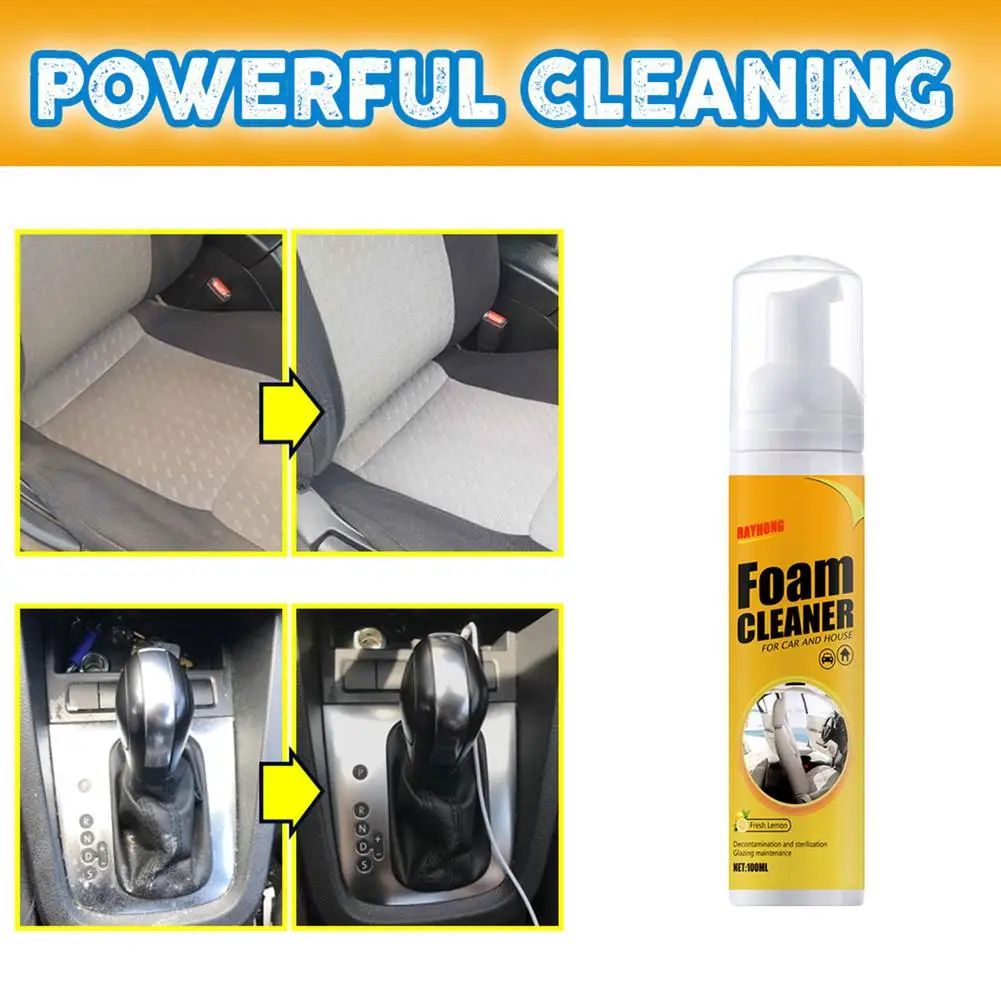 Foam Cleaning Spray Car Interior Foam Cleaner All-Purpose Household  Cleaners For Kitchen Bathroom Car Leather Seat Refresher - AliExpress