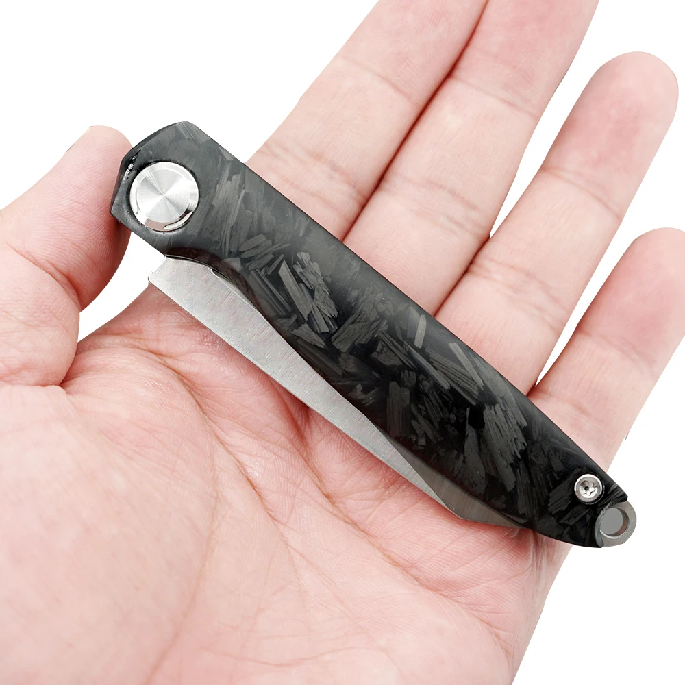 Twosun knives SLIP JOINT m390 folding Pocket Knife camping hunting knife outdoor camping survival tool EDC Carbon Fiber TS90-CF