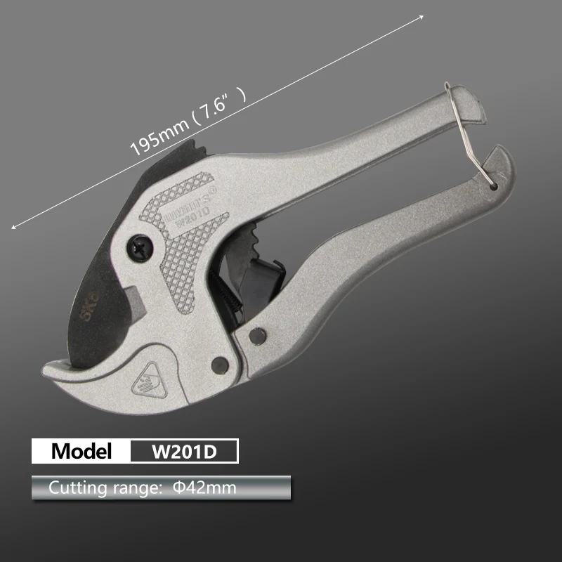 ПВХ Труборез 0-64 мм нож режет SK5 стальной трубчатый резак алюминиевый корпус трещотка ножницы для резки ПВХ/ПУ/ПП/ПЭ шланг - Цвет: W201D