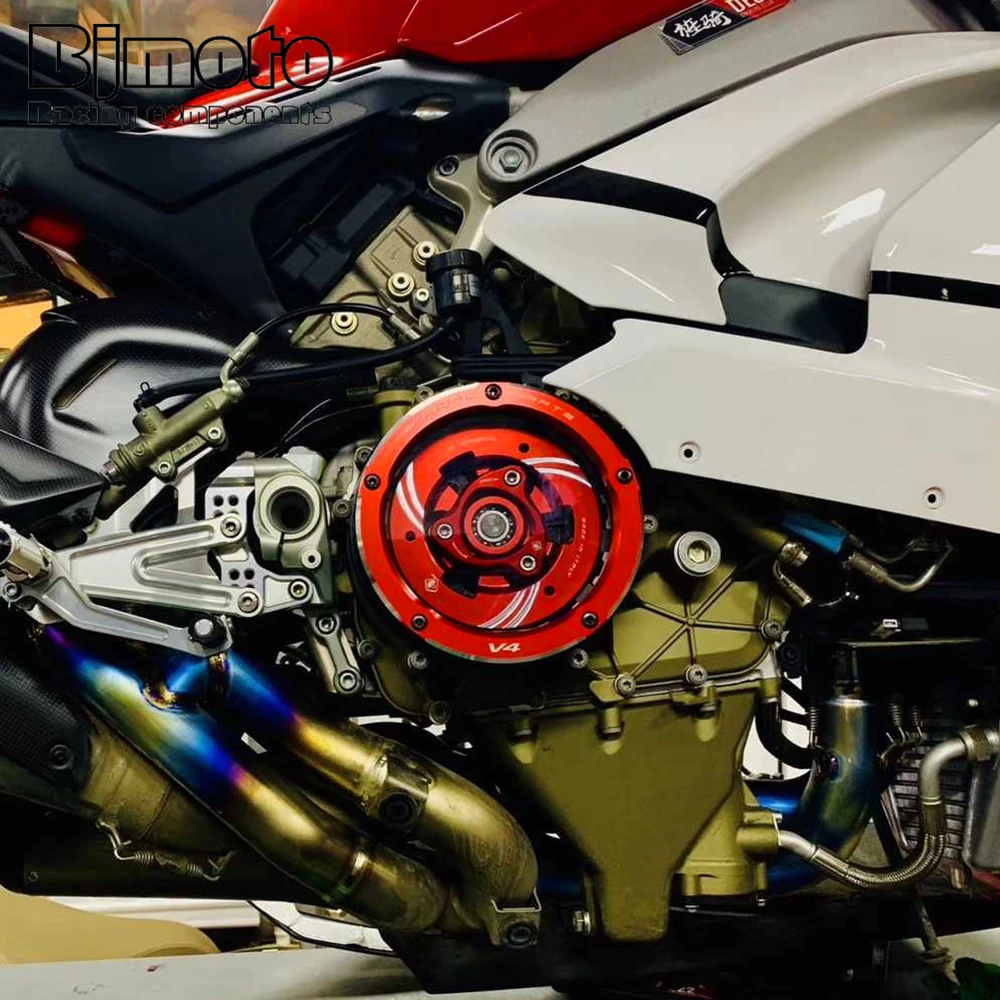 Мотоцикл с ЧПУ двигатель Запчасти гоночный Прозрачный кожух сцепления нажимного диска для& пружинный фиксатор R для поездок на мотоцикле Ducati 1199/1299/959 Panigale аксессуары двигателя
