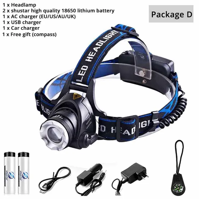 Super Bright 50000lm LED Headlamp L2 Headlight Head Torch with COB Side Light Super Bright 50000lm LED Headlamp L2 Headlight Head Torch with COB Side Light