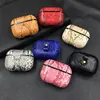 Snake Skin PU Leather Earphone Case For Apple AirPods Pro 2022 Shockproof Protective Cover For AirPods 3 Headphone Charging Case ► Photo 2/6