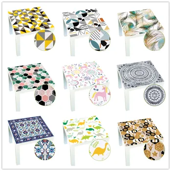 

Waterproof And Self-Adhesive Country Garden Wallpaper Furniture Wardrobe Lack Table Stickers Custom Desktop Film Stickers