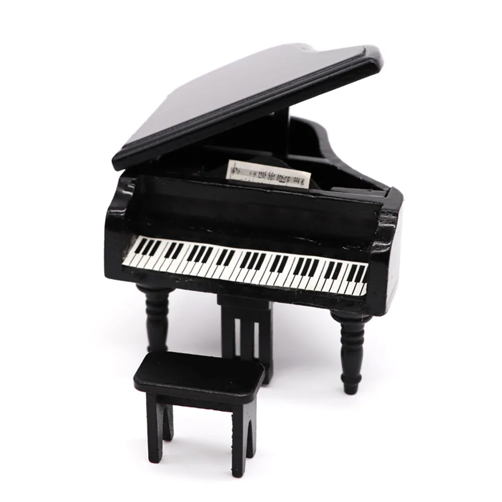 Miniatur Konzertflügel Klavier mit Stuhl Mini Musikinstrument Dekoration
