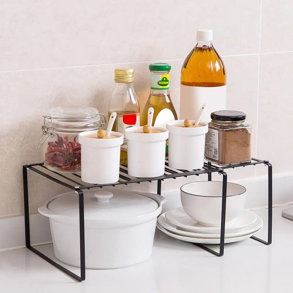

Retractable Drainer Rack Cabinet Under Sink Storage Rack Dish Rack Iron Art Kitchen Spice Rack