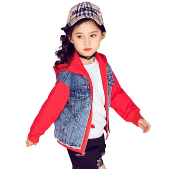 

Girls Denim Jackets Casual Kids Jackets For Girls Long Sleeve Children's Outerwear Teenage Children's Clothes 6 8 10 12 14 Year