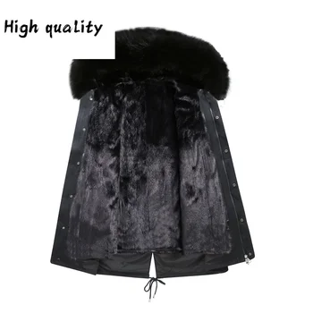 Online Männer Echt Parka Kleidung 2020 Winter Jacke Nerz Liner Plus Größe Luxus Mantel Parkas Hombre Invierno KJ1092