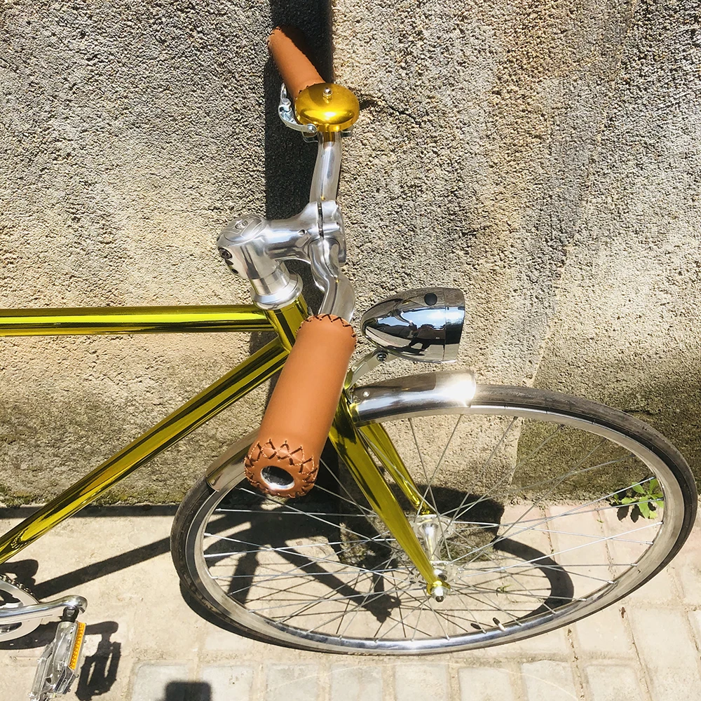 commuter Bike 700C Vintage bike Steel Frame fixie bike 52cm Road Bike gold Steel Frame single speed Bicycle
