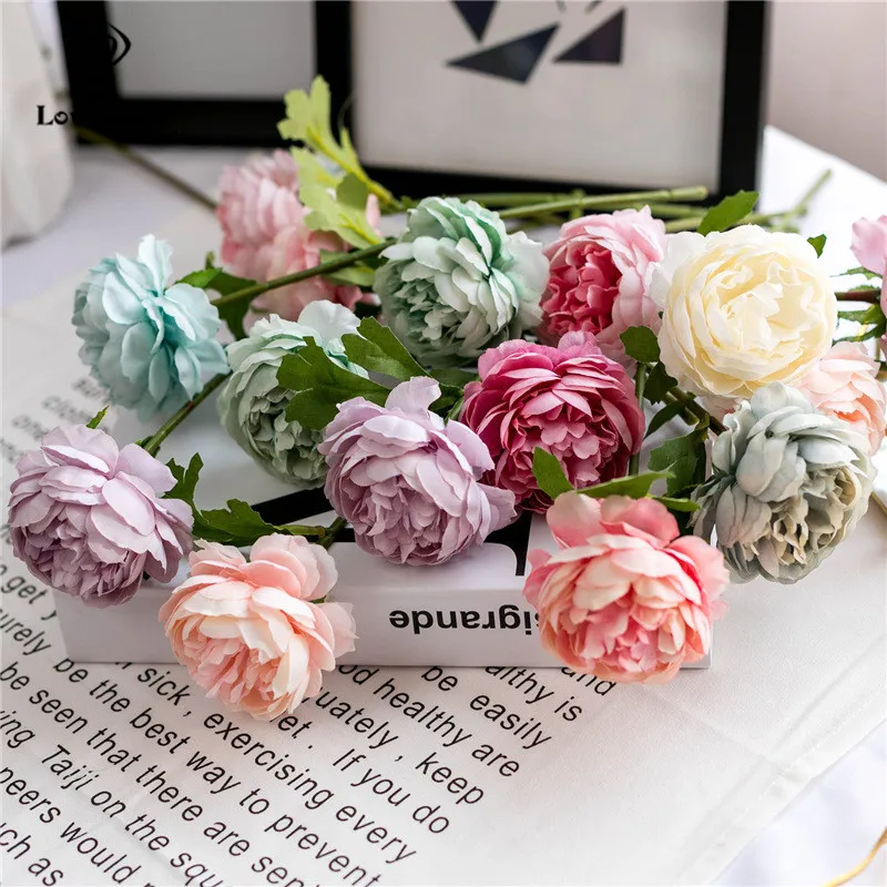 Lovegrace DIY аксессуары для букета искусственный цветок одна ветка шелк Роза