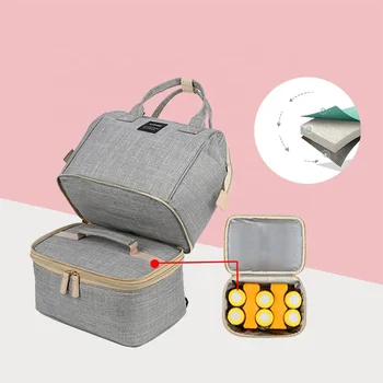 

Large Mummy Maternity Diaper Bag Removable Double Layer Thermal Insulation Baby Breast Milk Travel Handbag Backpack For Mom