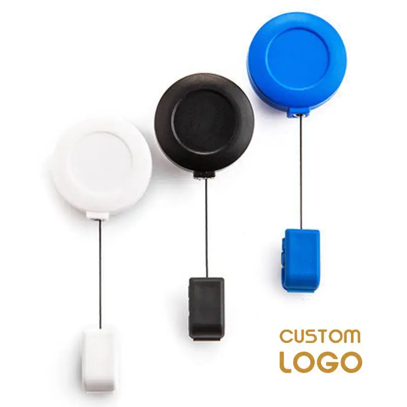 

Retractable Pull Lanyard Badge Reels For ID Name Tag Card Badge Holder Key Ring Chain Clips School Student Office Stationery