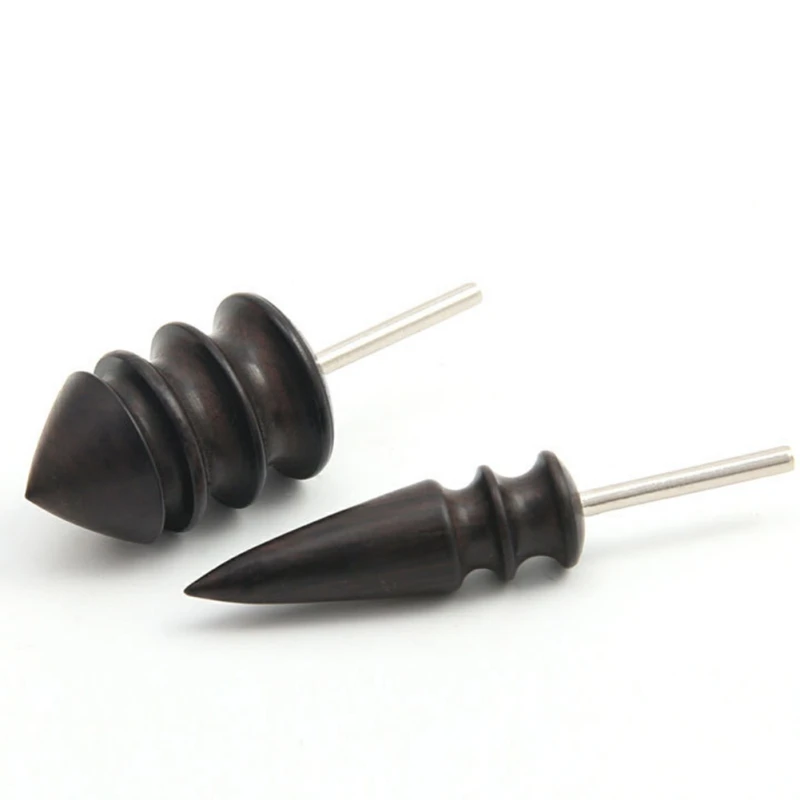 Leather Tool Edge Electric Earmuff Polishing Flat / Pointed Sandalwood Head Leather Craft DIY Tools
