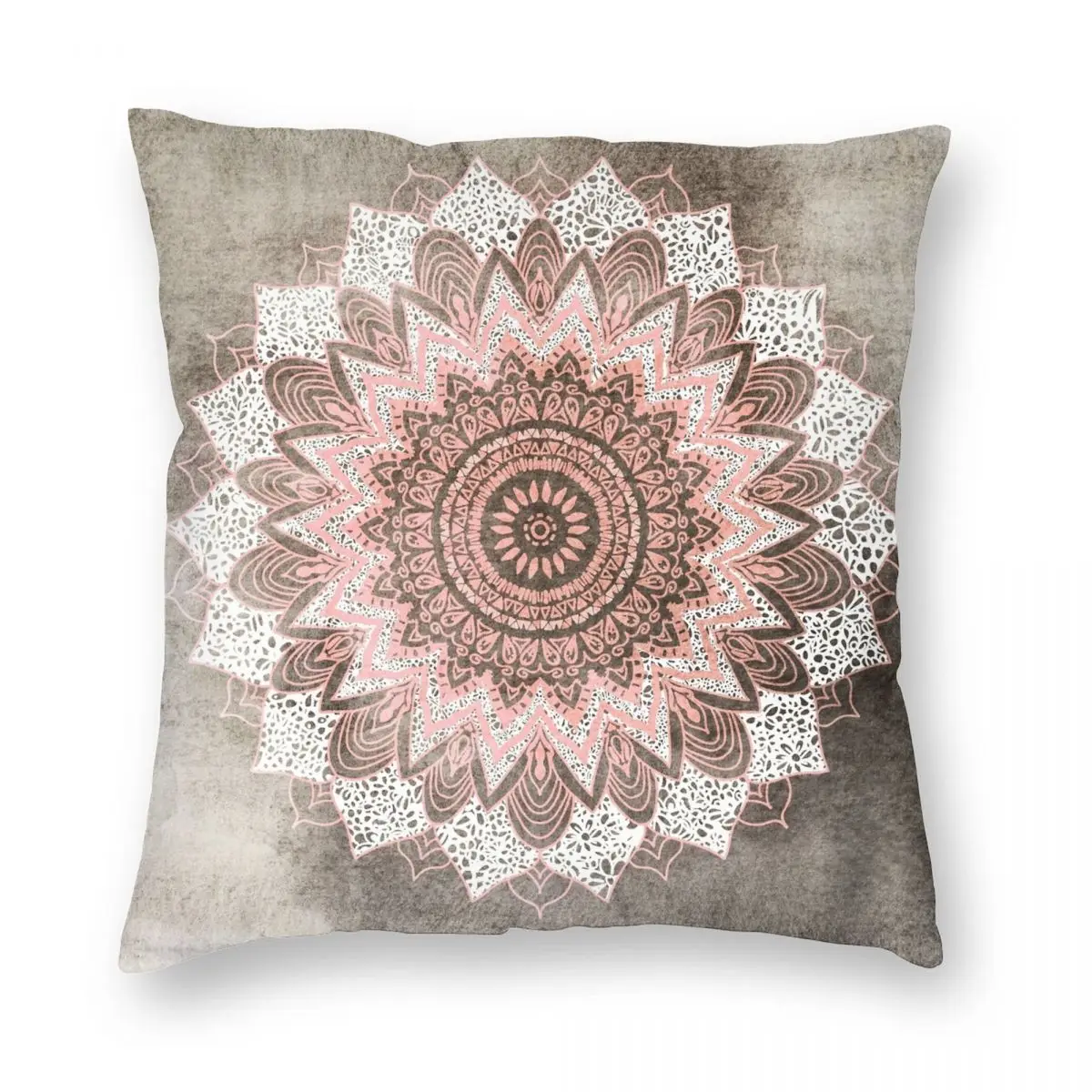 

BOHOCHIC MANDALA IN CORAL Square Pillowcase Polyester Linen Velvet Printed Zip Decor Pillow Case Car Cushion Cover Wholesale