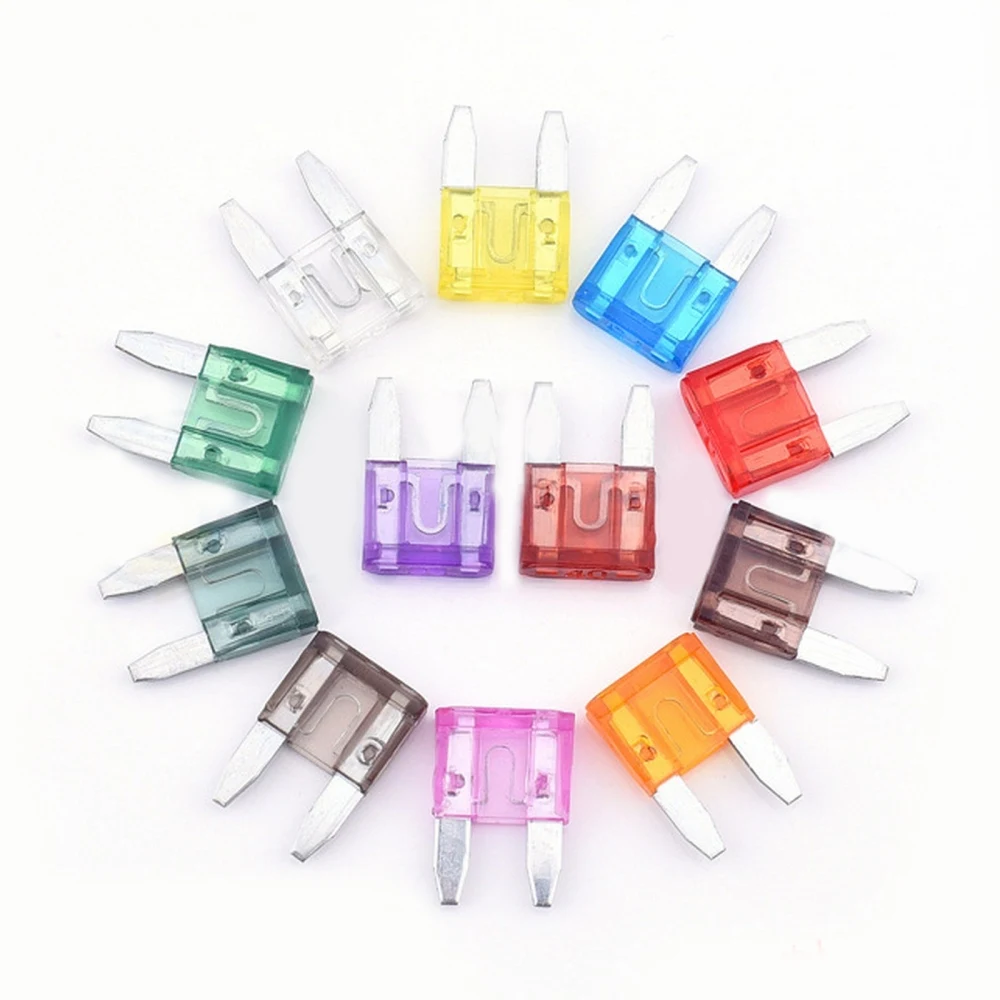 

1Set Mini Small Size Blade Type Car Fuse Assortment 1/2/3/4/5/7.5/10/15/20/25/30/35/40A Fuse Set Auto Car Truck with Box Clip