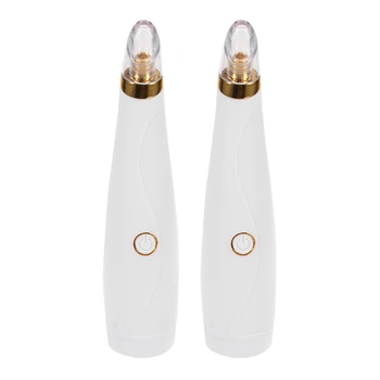 

2pcs/set Facial Blackhead Remover Electric Vacuum Face Black Dot Nose Pore Cleaner Face SPA Suction Acne Skin Care Machine Tool