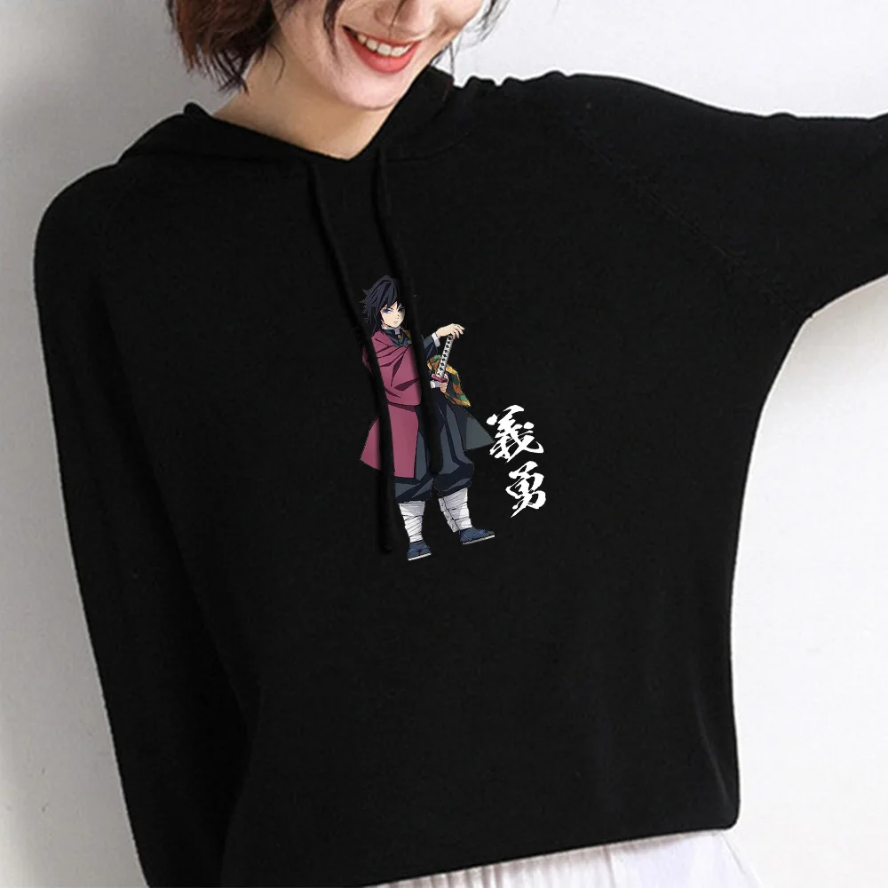 Hoodie Толстовка с капюшоном в стиле аниме Demon Slayer, зимняя одежда на Рождество и год, Женская толстовка с капюшоном, подарок для друзей - Цвет: Hoodie