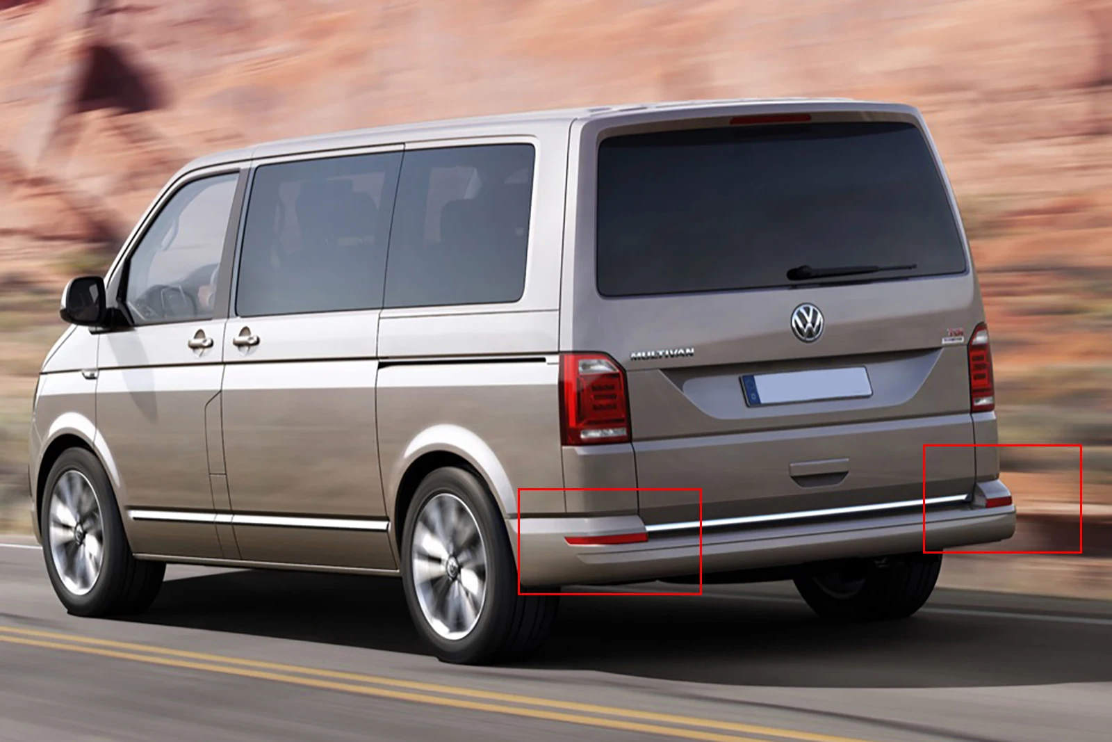 2 шт. для VW Transporter T6+ отражатель заднего бампера без светильник с красными линзами
