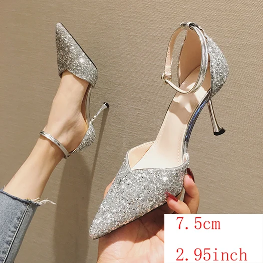 2 inch sparkly heels