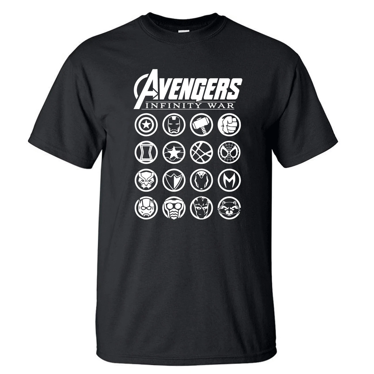 

The Avengers T Shirt Men Superhero Iron Man Captain America Thor Hulk Black Widow Tshirt Summer Tops Super Hero T-Shirt Tees