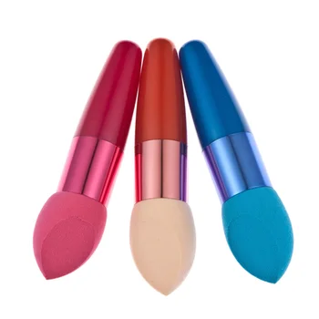 

3PC Women Cosmetic Liquid Cream Foundation Concealer Sponge Lollipop Brush (Random Color)