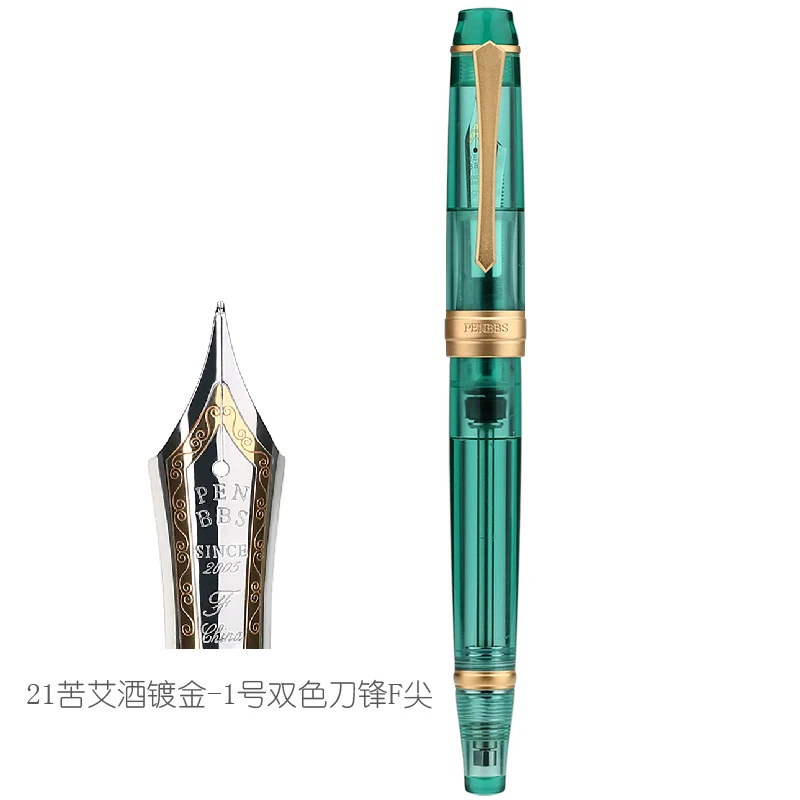 PENBBS 456, вакуумная перьевая ручка для наполнения, полимер, прозрачный корпус, Иридиевый тонкий наконечник, 0,5 мм, Модный деловой подарок, офисный набор - Цвет: 01-SF