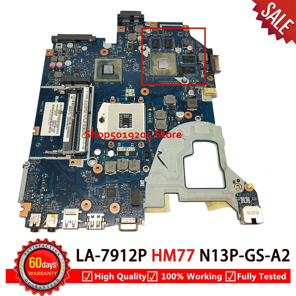 Q5WVH LA-7912P HM77 материнская плата для acer E1-531 E1-571G V3-571G V3-571 Материнская плата ноутбука SLJ8C NBY1X11001 NB. Y1X11.001 GT630M