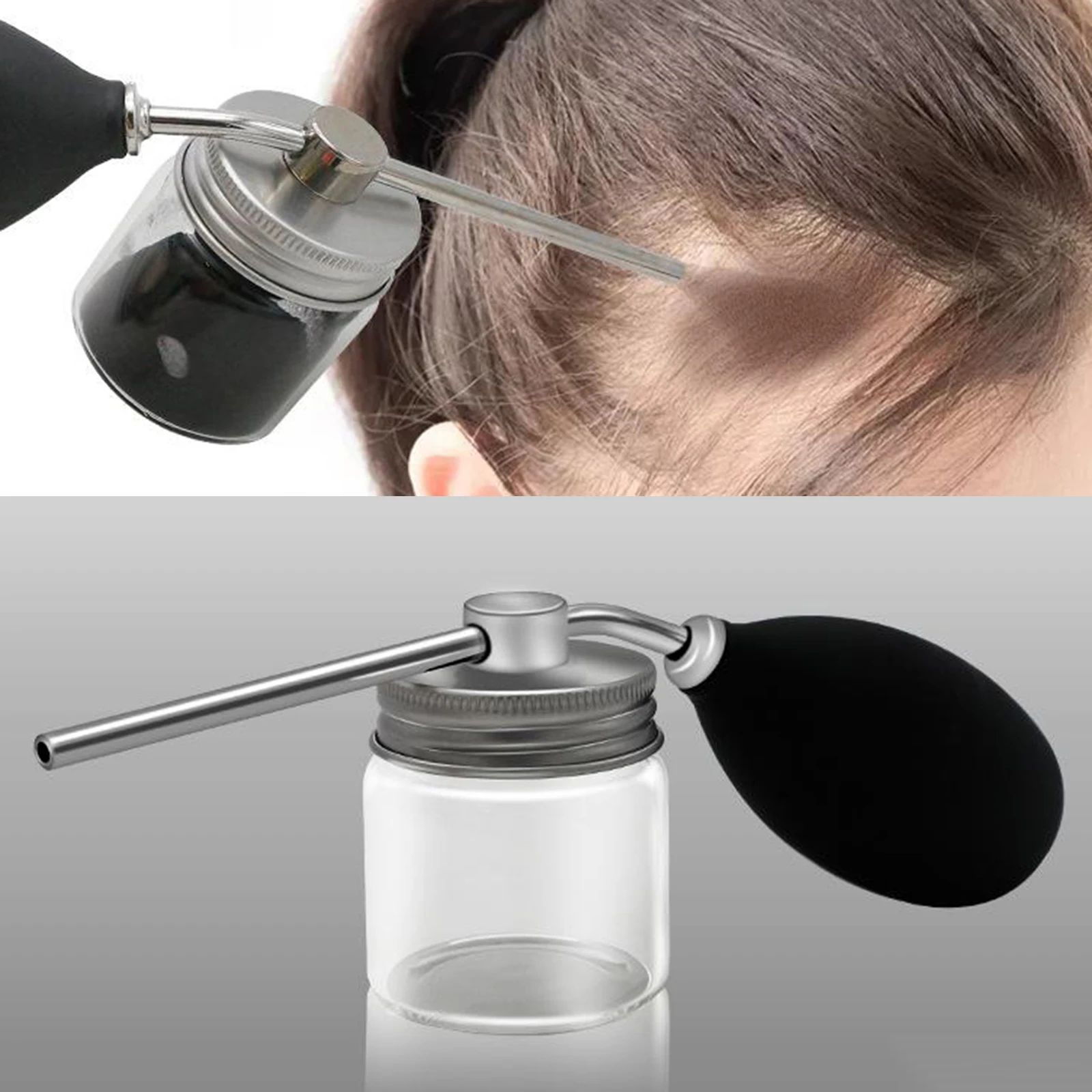 Refillable Silicone Talc Powder Blower Puffer Barbers Talcum Dispenser Spray Bottle Hair Salon Home Use