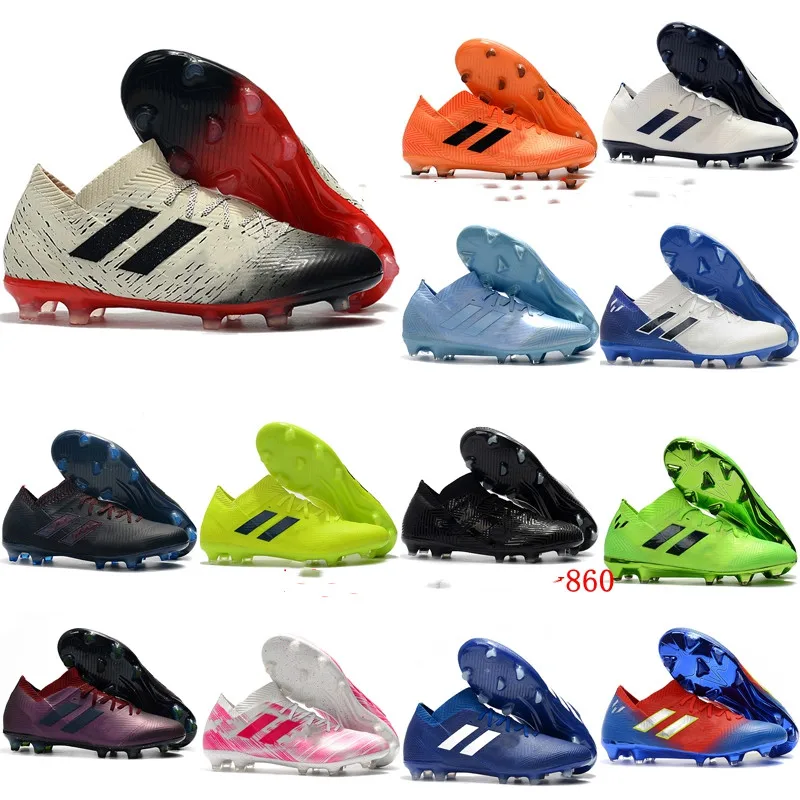 

2019 new mens soccer cleats Nemeziz Messi 18.1 FG soccer shoes Nemeziz 18 chaussures de football boots chuteiras de futebol