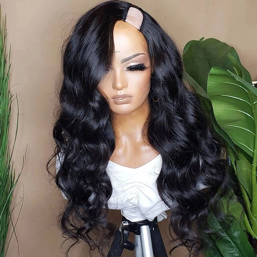 Glueless Body Wave U Part Wig 100% Human Hair Unprocessed