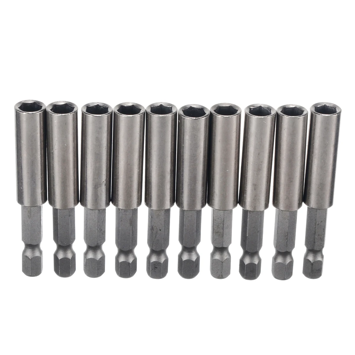 10pcs/set 60mm 1/4" Hex Shank Magnetic Drill Bit Holder Extension Extender Screwdriver Extend Socket Bar Rod