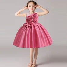 Ephex/модные вечерние сетчатые Платья с цветочным рисунком; Очаровательные летние платья принцессы без рукавов; милые однотонные семейные торжества; свадебные платья