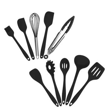 

5 / 10 Pcs Heat Resistant Cooking Tools Set Non-stick Spoon Spatula Soup Whisk Ladle Turner Kitchen Utensils Set