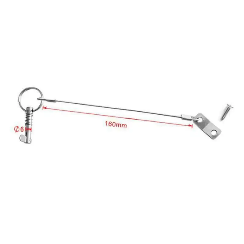

2X Marine Boat Top Bimini Quick Release Pin 1/4 316 Stainless Steel W/ Lanyard