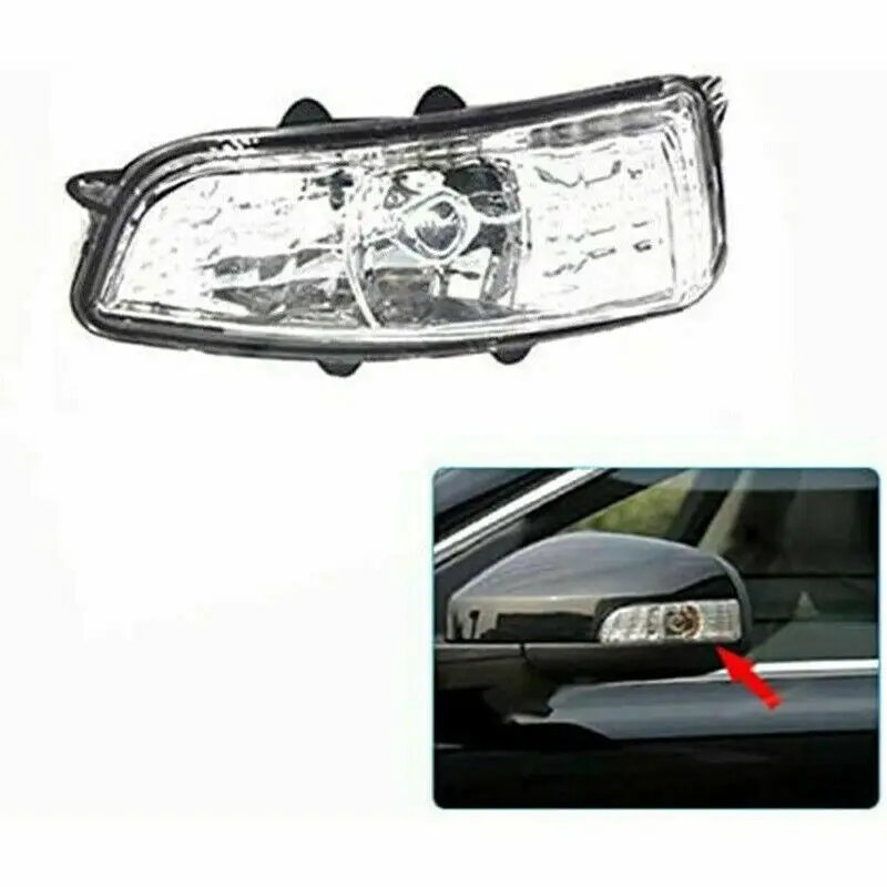 Suitable for Volvo S40 V50 C30 S60 V70 Left Front and Rear view mirror  Indicator Lamp Lens Car Accessories Led Lights Headlight