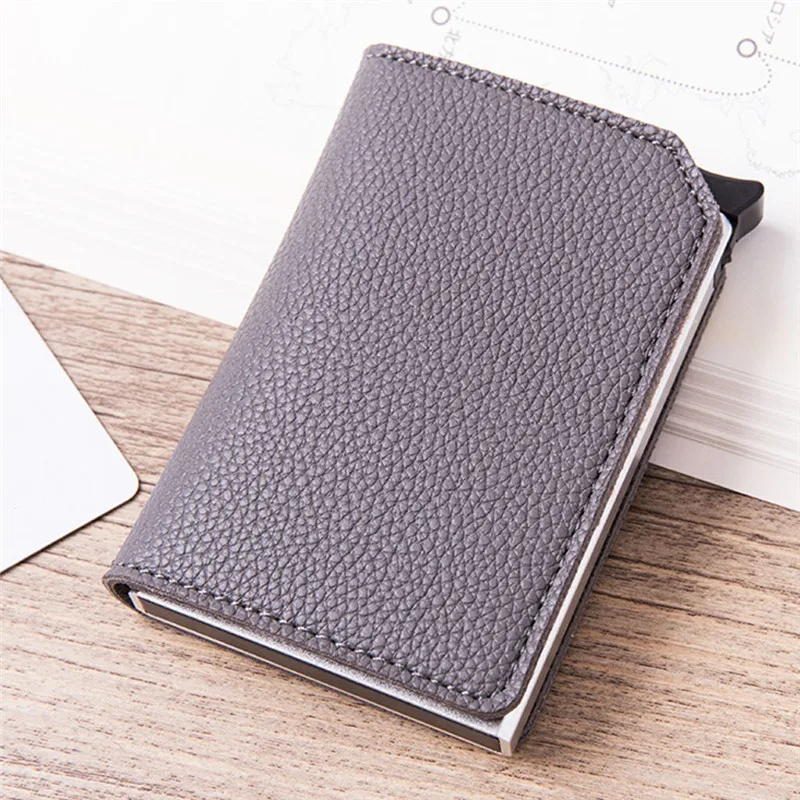 Анти Rfid кошелек банк id кредитный держатель для карт кожаный бумажник проходит алюминиевая Визитная Карточка Чехол протектор кардхолдер карман