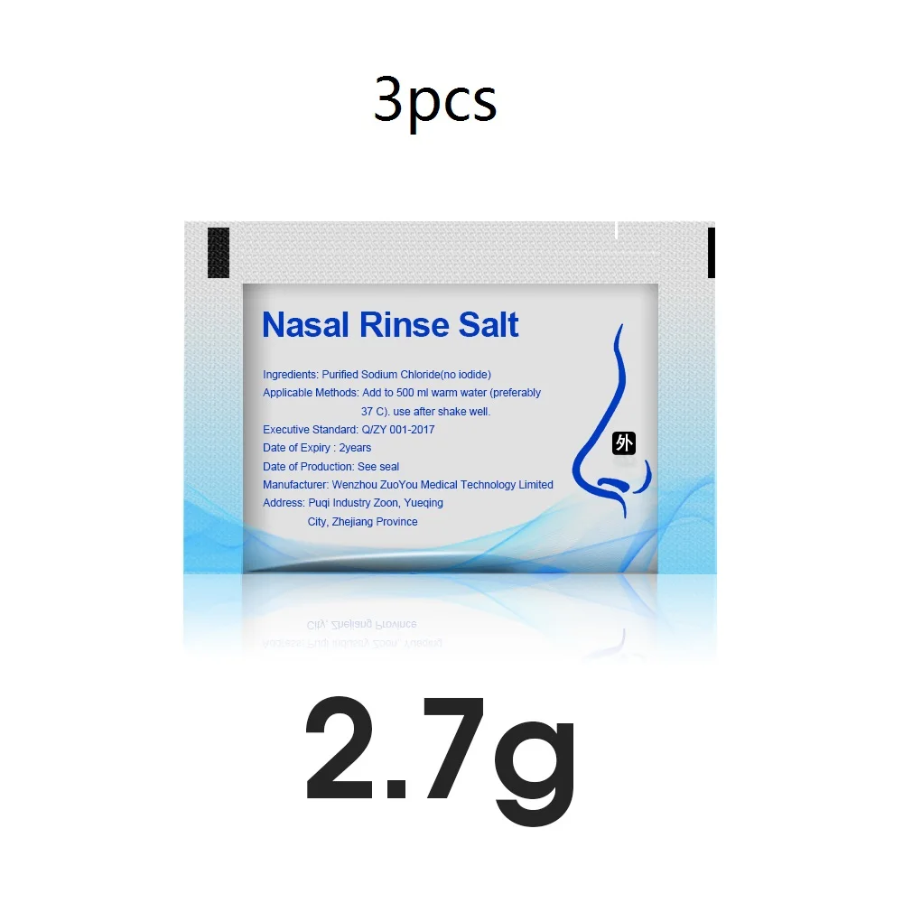 2.7g x 3pcs Носовые мыть соль 3/5/30 шт микс аллергический ринит облегчение для носа, изготовленные на станке для неаллергенный промыть ирригатор для полости рта воды ирригатор Sinusite нети соли - Цвет: 2.7g x 3pcs