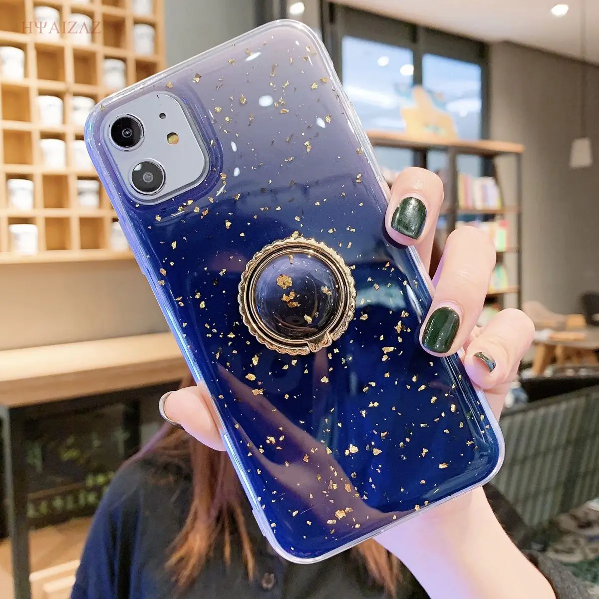 

Glitter Case For iPhone 11 Pro X Xr Xs Max Coque Soft TPU with Finger Ring Stand Holder Cover For iPhone 11 6 6s 7 8 Plus Cases