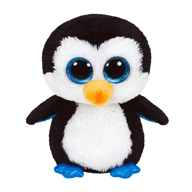 15cm Ty Beanie Slush Glitter Blue Big Eyes Plush Stuffed Animals