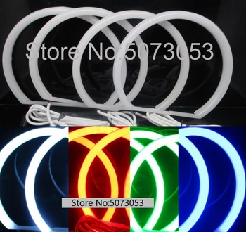 

2*131mm&2*146mm Cotton RGB Angel eyes halo ring kit for BMW E46 A+B Non projector 4D 16colors flash Remote control