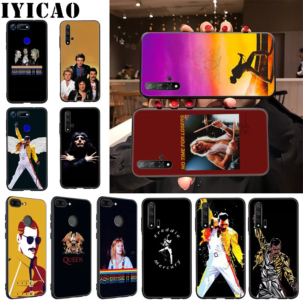 IYICAO Freddie Mercury Queen band Soft Phone Case for Huawei Honor 9X 20 Pro 7A 7C 7X 8 9 10 Lite 8X 8C Note View |