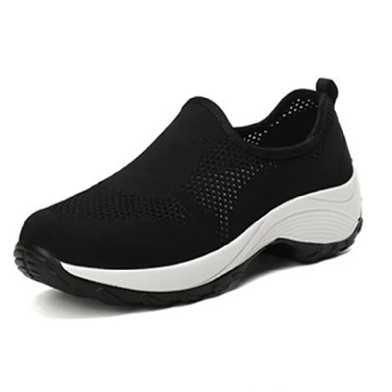 

Sport Shoes For Women Sneakers Non-Slip Mesh Shoes Round Toe Footwear Breathable Large-Sized Ankle Heighten 2020 Summer