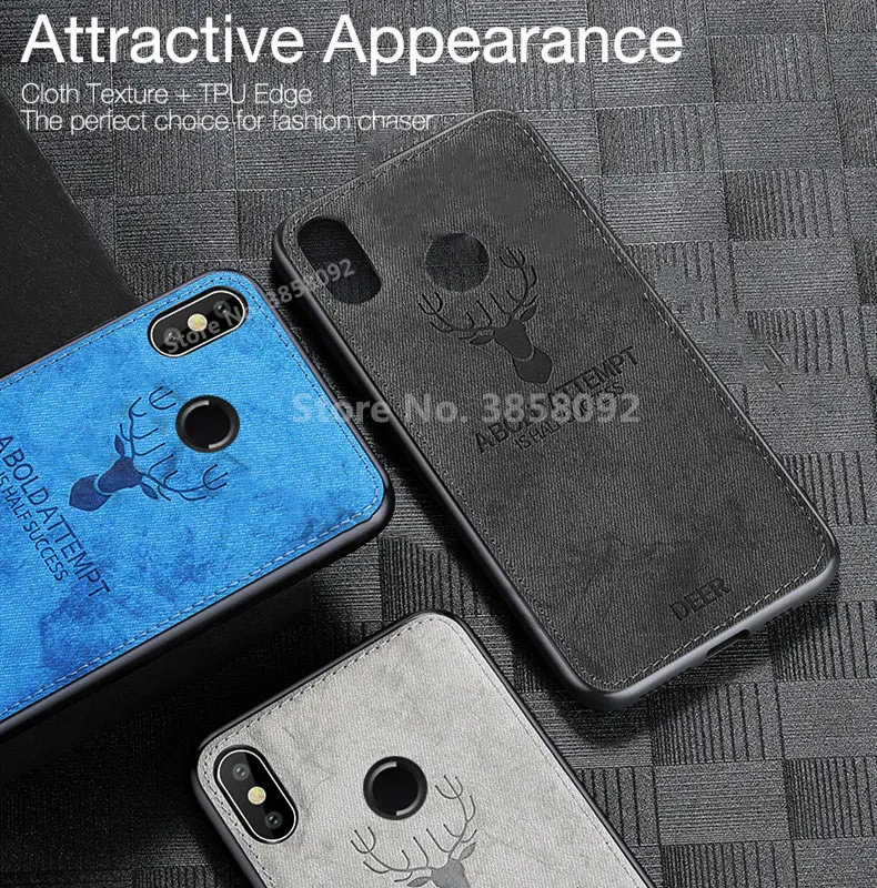 Cloth Frabic Texture Phone Case For Xiaomi Mi 9 9SE 8 A1 A2 Lite 5X 6X Redmi 6A 6 Pro Redmi Note 7 6 5 Pro Soft Edge Cover Shell