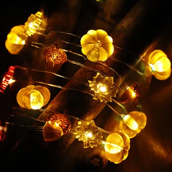 

New 3M 30 Lights Garland Led Fairy Lights for Christmas Decoration Autumn String Light Thanksgiving Halloween Pumpkin Decor