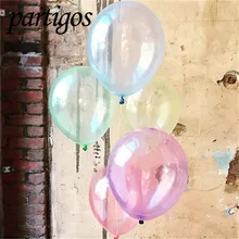 50 шт. 10 дюймов хрустальные надувные шары Красочные прозрачные латексные шары Декор для вечеринки в честь Дня Рождения Свадебные Летние гелиевые шары