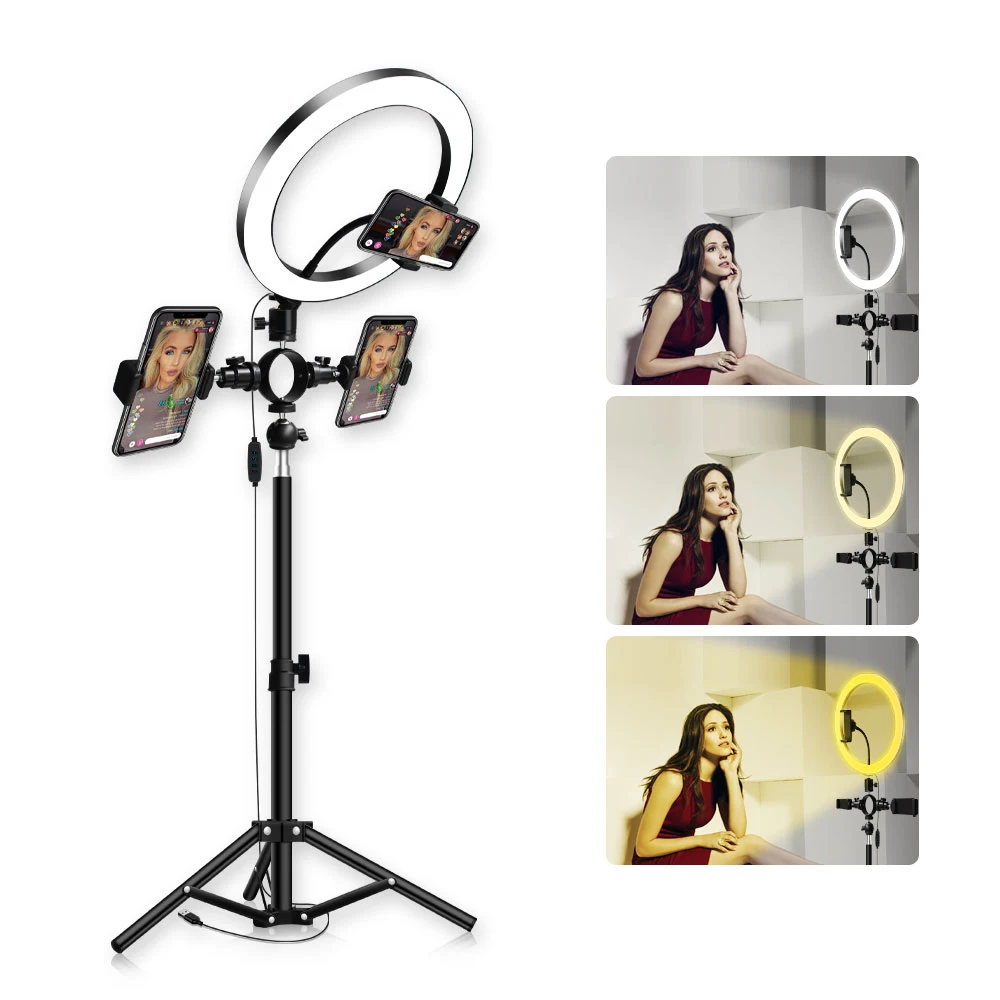 

Dozzlor 16/20/26cm Ring Beauty fill Light Studio Photography Photo Fill Ring Light with Tripod Women Girl Makeup Lamp