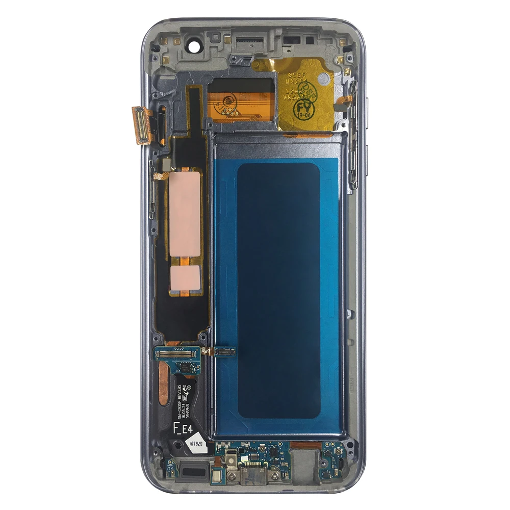 Супер AMOLED 5 ''LCD для SAMSUNG Galaxy s7 edge G935 G935F ЖК дисплей сенсорный экран с рамкой +